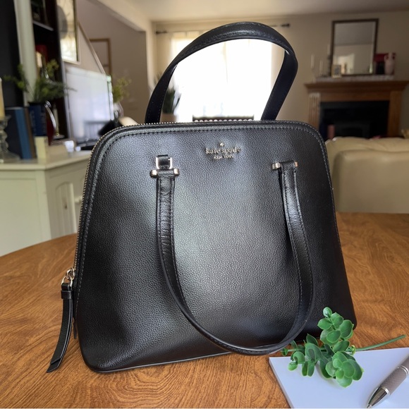 Kate Spade New York Women’s Black Leather Patterson Drive Meduim Satchel Handbag - Picture 12 of 12